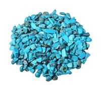 Crushed Crystal Chips Stone, Natural Turquoise Crystal Crushed Stone 5-12mm Fish Tank Flower Pots Landscape Buddha 1000g(500g,5-7mm)