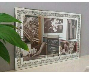 Crushed Crystal Diamante Mirror 6 Multi Aperture Collage Photo Frame 6 x 4" 2 in 1 Diamond Sparkle Picture Aperture