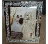 Crushed Crystals Photo Frame Silver Mirrored Crushed (10X12 Inch)