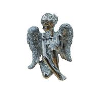 Crushed Diamond Angel Ornament, Silver, Wide Wings, Sparkle Gift, Home Decor