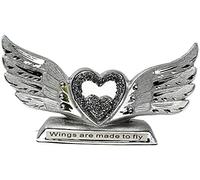 Crushed Diamond Double Heart Square Base Beautiful Decorative Shelf Ornament Sparkle Bling (1, Heart 2)