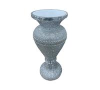 Crushed Diamond Floor Vase, Large Silver Decorative Flower Stand Vase 60cm