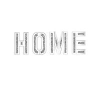 Crushed Diamond Gift, Crystallized XXL HOME Letters Wall Art Hanging, 50 x 30 cm, Silver Mirrored