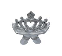 Crushed Diamond Heart Ornaments, 25cm Silver Ceramic Sculpture