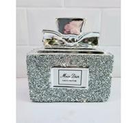 CRUSHED DIAMOND SILVER CRYSTAL STUNNING BOTTLE, SHELF SITTER!, SPARKLY