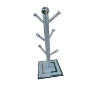 Crushed Diamond Silver Mug Cup Stand Tree Kitchen Accessory