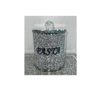 Crushed Diamond Silver Pasta Jar Canister