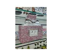 Crushed Diamond Sparkly Perfume Bottle Ornament Pink 8x15cm