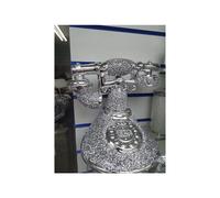 Crushed Diamond Telephone Ornament Silver 30x20x10CM