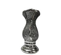 Crushed Diamond Vase Statue, Sparkle Ornament, Bling Crushed Diamond Gift, Crushed Mirrored Flower Pot Design, Handmade Craft, Home Decoration