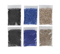 Crushed Glass Filler, Black Blue Gold, Irregular Glitter for Nail Art, Vase Filler, Resin Decorating, Large and Small Bags