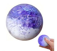 Crushed Ice Fidget Ball - 2.36" TPR Stress Relief Toy with Translucent Shatter Effect, Soft Stretchy Sensory Ball for Anxiety, ADHD, Focus & Relaxation (Assorted Colors)