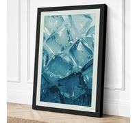 Crushed Ice Minimalist Canvas Wall Art Print 18x12 Inch (46 x 30 cm)