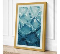 Crushed Ice Minimalist Canvas Wall Art Print 18x12 Inch (46 x 30 cm)