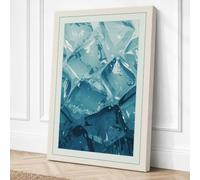 Crushed Ice Minimalist Canvas Wall Art Print 24x16 Inch (61 x 41 cm)