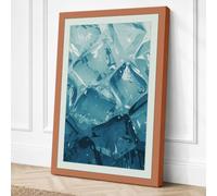 Crushed Ice Minimalist Canvas Wall Art Print 24x16 Inch (61 x 41 cm)