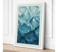 Crushed Ice Minimalist Canvas Wall Art Print 30x20 Inch (76 x 51 cm)