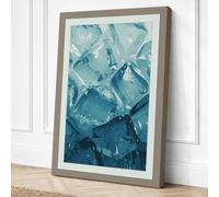 Crushed Ice Minimalist Canvas Wall Art Print 36x24 Inch (91 x 61 cm)