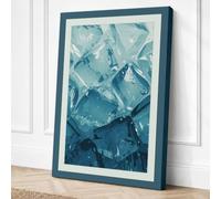 Crushed Ice Minimalist Canvas Wall Art Print 36x24 Inch (91 x 61 cm)