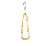 Crushed Stone Handmade Beaded Phone Lanyard Crystal Pearl Pentagram Strap phone chain