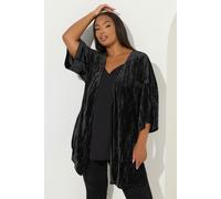 Crushed Velour Kimono Yours Black 34-36