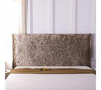 Crushed Velvet Bed Headboard Slipcover - Stretch Furniture Protective Dustproof Cover for Single/King/Double Headboard Wood Beds