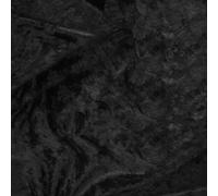 Crushed Velvet Fabric, 150cm Wide, Polyester, Multi-Purpose Upholstery Material (Black, by The Metre)