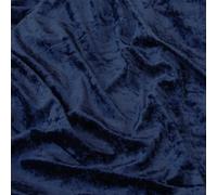 Crushed Velvet Fabric 59" Wide - Premium Velvet Material for Upholstery, Home Decor - Available in Gold, Black, Green, Blue, White, Red, Silver - Fabric by The Metre (Navy Blue, 5m)