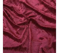 Crushed Velvet Fabric 59" Wide - Premium Velvet Material for Upholstery, Home Decor - Available in Gold, Black, Green, Blue, White, Red, Silver - Fabric by The Metre (Wine, 5m)