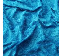 Crushed Velvet Fabric 59" Wide - Premium Velvet Material for Upholstery, Home Decor - Available in Gold, Black, Green, Blue, White, Red, Silver - Fabric by The Metre (Turquoise, 1m)