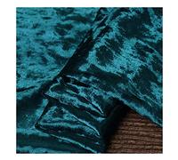Crushed Velvet Fabric by The Metre 160cm 62'' Wide 4 Way Stretch Velour Material for Apparel Costumes, Sewing DIY Crafts, Home Decorations(Color:Teal)