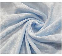 Crushed Velvet Fabric Craft Stretch Velour Material - Soft Furnishing & Craft Velour Fabric - 150cm Wide (Baby Blue, Sold by The Metre)