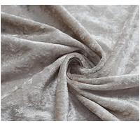 Crushed Velvet Fabric Craft Stretch Velour Material - Soft Furnishing & Craft Velour Fabric - 150cm Wide (Champagne, 300cm x 150cm (118" x 60"))