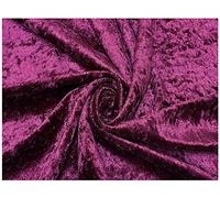 Crushed Velvet Fabric Craft Stretch Velour Material - Soft Furnishing & Craft Velour Fabric - 150cm Wide (Grape Purple, Sold by The Metre)