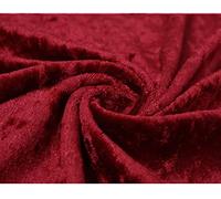 Crushed Velvet Fabric Craft Stretch Velour Material - Soft Furnishing & Craft Velour Fabric - 150cm Wide (Wine, 100cm x 150cm (39" x 60"))