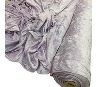 Crushed Velvet Fabric Material Stretch Velour 150cm Wide Light Lilac 1 METRE