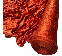 Crushed Velvet Fabric Material Stretch Velour 150cm Wide Metres Burnt Orange 2 METRE