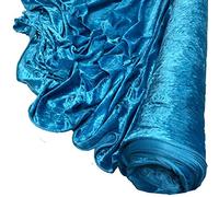 Crushed Velvet Fabric Material Stretch Velour 150cm Wide Metres Turquoise Blue 5m