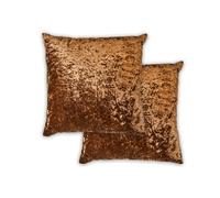 Crushed Velvet Luxury Cushion Cover in Taupe - Brown - Emma Barclay | TJ Hughes
