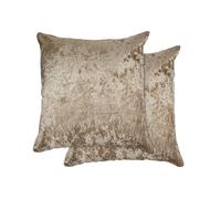Crushed Velvet Luxury Cushion Cover in Taupe - Taupe - Emma Barclay | TJ Hughes