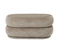 Crushed velvet pouffe Beige one size