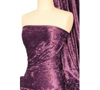 Crushed Velvet Stretch Material | Soft Furnishing, Craft Velour & Dressmaking Fabric | Same Day Dispatch | Sold by The Metre | by Tia Knight Q156 (Grape)