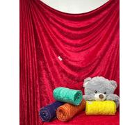 Crushed Velvet Stretch Material | Soft Furnishing, Craft Velour & Dressmaking Fabric | Same Day Dispatch | Sold By The Metre | By Tia Knight Q156 (Red)