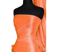 Crushed Velvet Stretch Material | Soft Furnishing, Craft Velour & Dressmaking Fabric | Same Day Dispatch | Sold By The Metre | By Tia Knight Q156 (Tropical Orange)