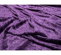 Crushed Velvet Velour Fabric Material - Damson, 1Mtr - 150cmx100cm