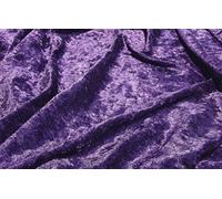 Crushed Velvet Velour Fabric Material - Grape, 1Mtr - 150cmx100cm