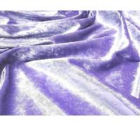 Crushed Velvet Velour Fabric Material - Lilac, 1Mtr - 150cmx100cm