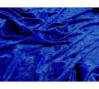 Crushed Velvet Velour Fabric Material - Royal, 1Mtr - 150cmx100cm