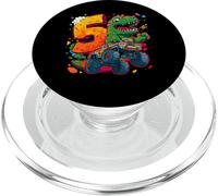 Crushing 5 Like a T-Rex - Monster Truck Dino Birthday PopSockets PopGrip for MagSafe