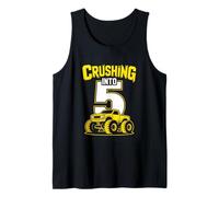 Crushing Into 5 Monster Truck Fifth Birthday Tank Top